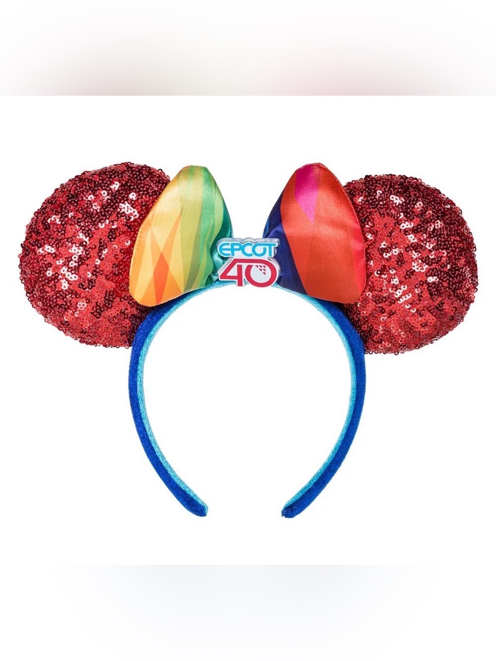 Disney’s EPCOT 40 Rainbow Sequin Minnie Ears Headband